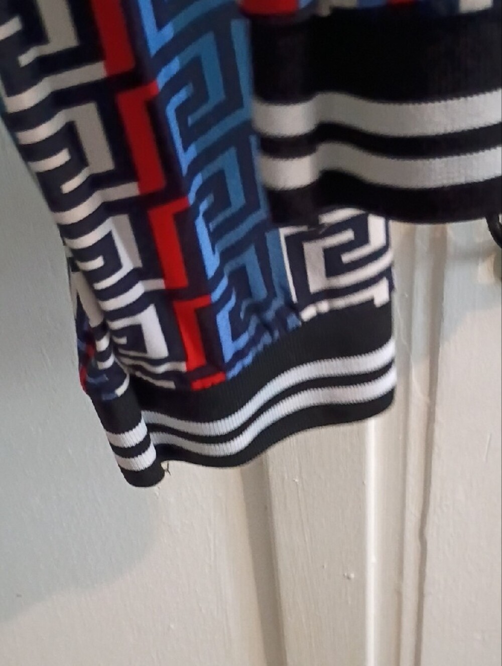 Geometric Print Navy & Red Track Jogger Set - Women - Picture 4 of 8